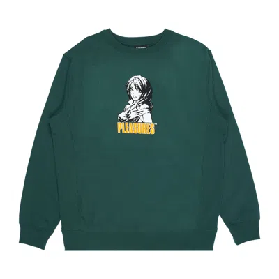 Pre-owned Pleasures Heroine Premium Crewneck 'alpine Green' | Men's Size M
