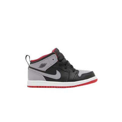 Pre-owned Air Jordan 1 Mid Td 'bred Shadow' | Grey | Infant Size 10 In Gray