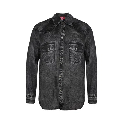 Pre-owned Diesel S-alston Shirt 'black' | Men's Size 50