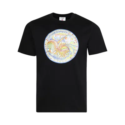 Pre-owned Casablanca The Four Elements Printed T-shirt 'black' | Men's Size Xl