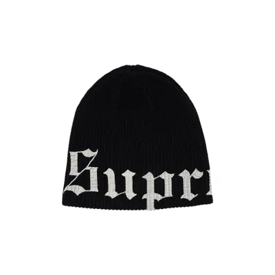 Pre-owned Supreme Old English Printed Beanie 'black' | Men's Size Onesize