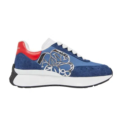 Pre-owned Alexander Mcqueen Wmns Sprint Runner 'blue Silver' | Women's Size 36