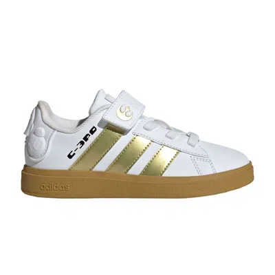 Pre-owned Adidas Originals Adidas Star Wars X Grand Court 2.0 C 'c-3po' | White | Kid's Size 1