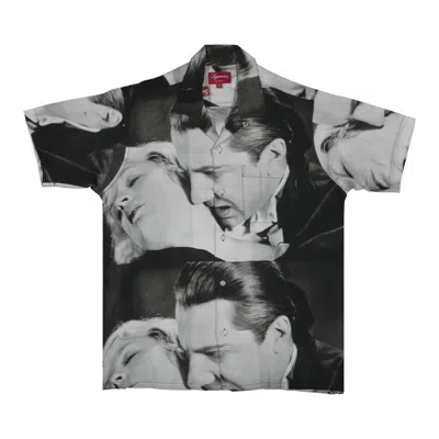 Pre-owned Supreme Bela Lugosi Rayon Short-sleeve Shirt 'white' | Men's Size L