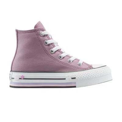 Pre-owned Converse Chuck Taylor All Star Eva Lift Platform High Ps 'floral Print' | Purple | Kid's Size 12.5