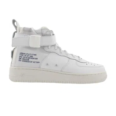Pre-owned Nike Sf Air Force 1 Mid Qs Gs 'triple White' | Kid's Size 6