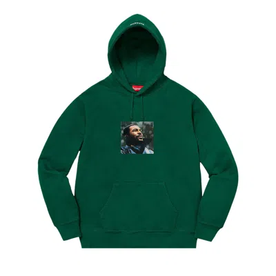 Pre-owned Supreme Marvin Gaye Hooded Sweatshirt 'dark Green' | Men's Size M