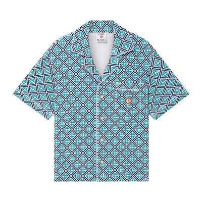 Pre-owned Casablanca Monogram Towelling Shirt 'turquoise' | Blue | Men's Size S