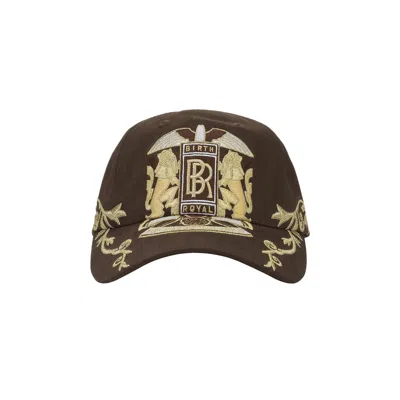 Pre-owned Birth Of Royal Child Double Lion Embroidered Baseball Cap 'brown' | Men's Size Onesize
