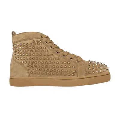 Pre-owned Christian Louboutin Louis Flat Spikes 'tan' | Men's Size 45.5