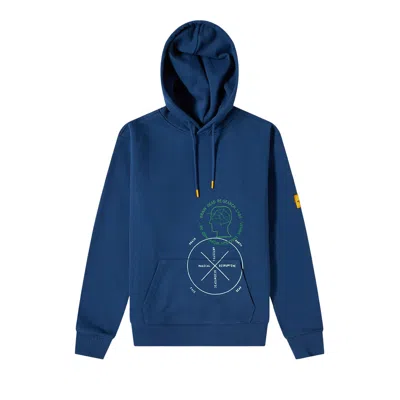 Pre-owned Brain Dead The North Face X  Drop Shoulder Hoody 'shady Blue' | Men's Size Xs