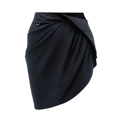 Pre-owned Jacquemus La Mini Jupe Saudade 'dark Navy' | Blue | Women's Size 42