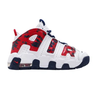 Pre-owned Nike Air More Uptempo Ps 'red Navy Camo' | White | Kid's Size 2