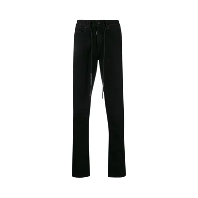 Pre-owned Off-white Slim Bleached Jeans 'black' | Men's Size 31