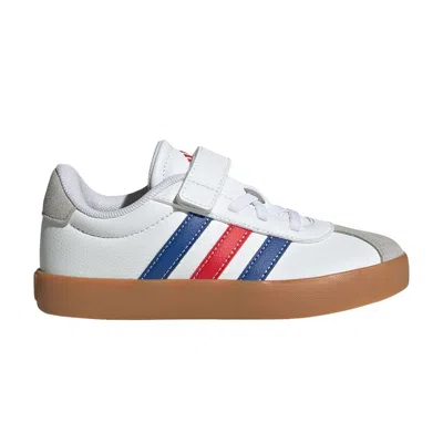 Pre-owned Adidas Originals Adidas Vl Court 3.0 El C 'white Royal Blue Scarlet' | Kid's Size 3