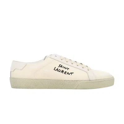 Pre-owned Saint Laurent Wmns Signature Court Classic Sl/06 'embroidered' | White | Women's Size
