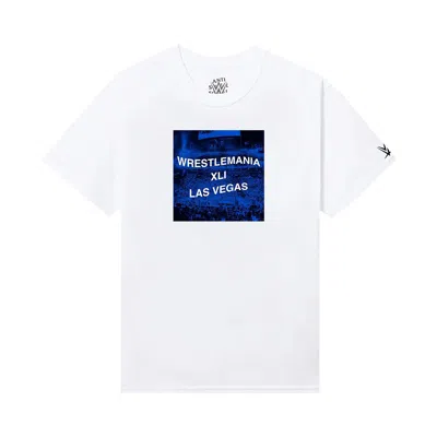 Pre-owned Anti Social Social Club X Wwe Wrestlemania Las Vegas Tee 'white' | Men's Size S
