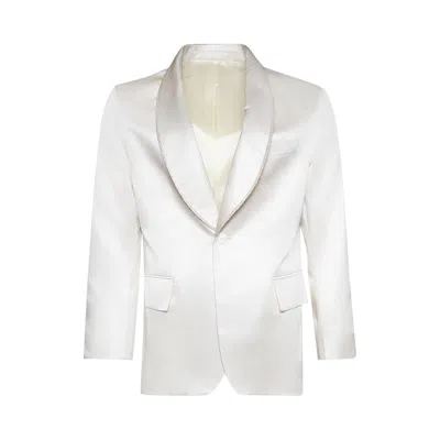 Pre-owned Bode Roping Shawl Collar Tuxedo Jacket 'ecru' | White | Men's Size 44