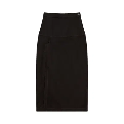 Pre-owned Lemaire Skirt With Slit 'black' | Women's Size 34