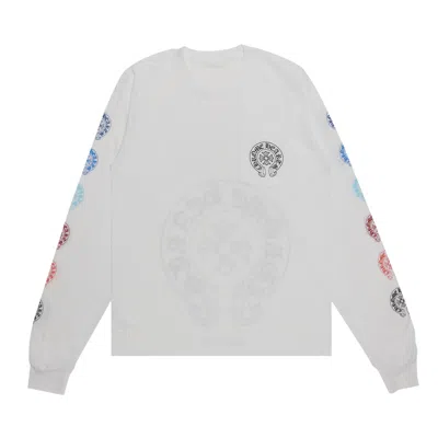 Pre-owned Chrome Hearts Horseshoe Long-sleeve T-shirt 'white' | Men's Size M