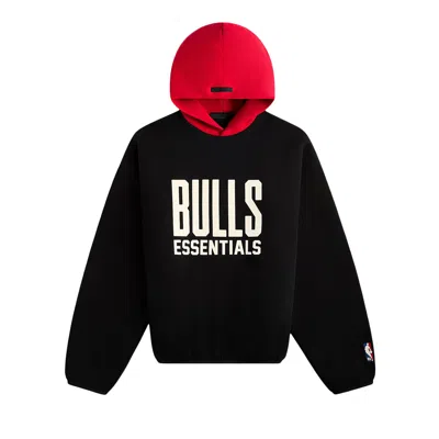 Pre-owned Essentials Fear Of God  X Nba Chicago Bulls Hoodie 'black Red' | Men's Size Xs