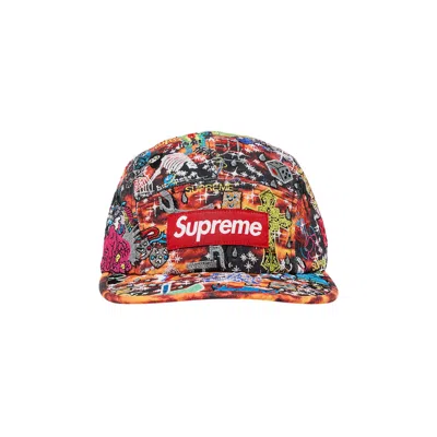 Pre-owned Supreme Aoi Embroidered Camp Cap 'flames' | Multi-color | Men's Size Onesize