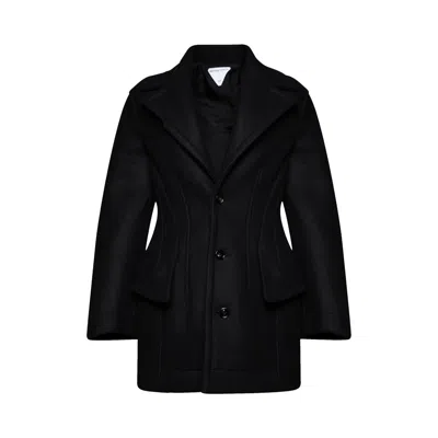 Pre-owned Bottega Veneta Sculptured Coat 'black' | Women's Size 42
