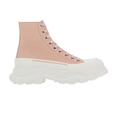 Pre-owned Alexander Mcqueen Wmns Tread Slick Boot 'magnolia White' | Pink | Women's Size 36.
