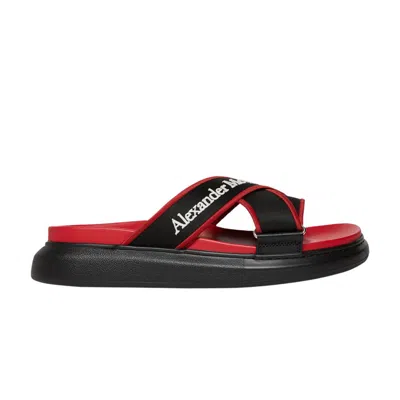 Pre-owned Alexander Mcqueen Oversized Hybrid Slide 'red Black' | Men's Size 44