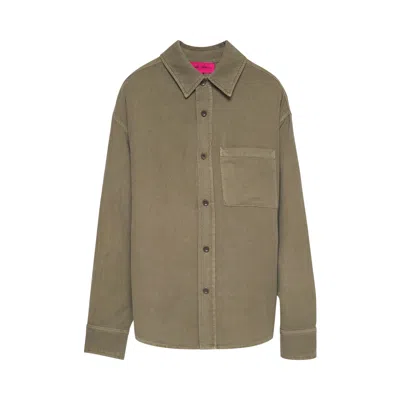 Pre-owned The Elder Statesman Early Dawn Overshirt 'new Olive' | Green | Men's Size Xl