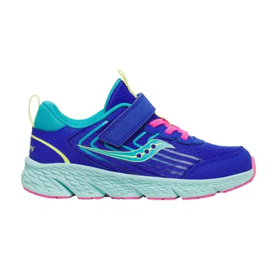 Pre-owned Saucony Wind 3.0 A/c Big Kid 'purple Turquoise' | Blue | Kid's Size 11.5