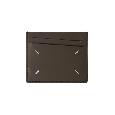 Pre-owned Maison Margiela Four Stitches Cardholder 'elephant' | Brown | Men's Size Onesize