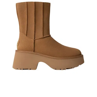 Pre-owned Ugg Wmns Classic Twin Seam New Heights Boot 'chestnut' | Brown | Women's Size 7