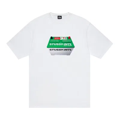 Pre-owned Stussy Battery Tee 'white' | Men's Size L