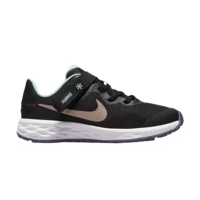 Pre-owned Nike Revolution 6 Flyease Ps 'black Mint Foam' | Kid's Size 13.5