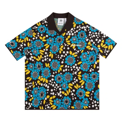 Pre-owned Adidas Originals Adidas X Wales Bonner Knit Floral Polo Shirt 'multicolor' | Multi-color | Men's Size Xl