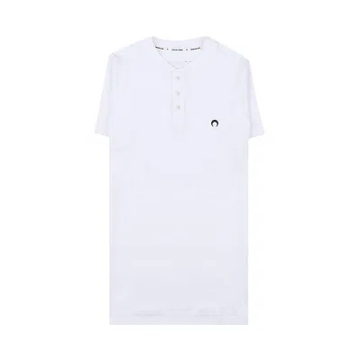 Pre-owned Marine Serre Organic Henley Shirt 'white' | Men's Size Xl