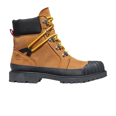 Pre-owned Timberland Wmns 6 Inch Heritage Rubber Toe Boot 'wheat' | Tan | Women's Size 7.5 In Brown