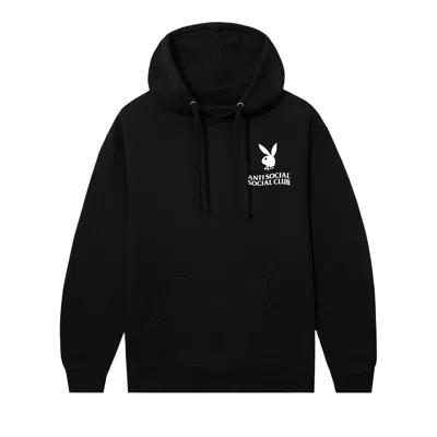 Pre-owned Anti Social Social Club X Playboy Read It Hoodie 'black' | Men's Size S