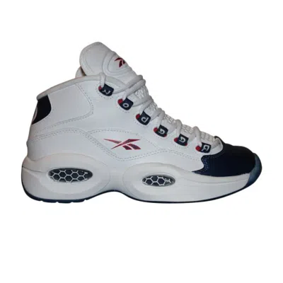 Pre-owned Reebok Question Mid Gs 'white Pearlized Navy' | Kid's Size 5