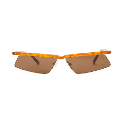 Pre-owned Attico The  Aria Sunglasses 'yellow Gold/blonde T-shell/brown' | Women's Size Onesize