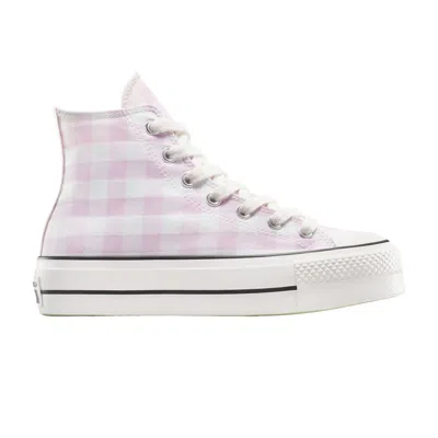 Pre-owned Converse Wmns Chuck Taylor All Star Lift Platform High 'gingham' | Pink | Women's Size 11
