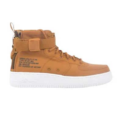 Pre-owned Nike Sf Air Force 1 Mid Gs 'desert Ochre' | Brown | Kid's Size 4.5