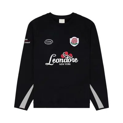 Pre-owned Aimé Leon Dore Team Leon Performance Crewneck Sweatshirt 'jet Black' | Men's Size Xl