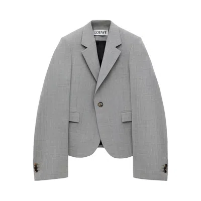 Pre-owned Loewe Single-breasted Tailored Blazer 'light Grey' | Women's Size 34 In Gray