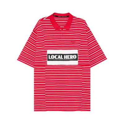 Pre-owned Martine Rose Oversized Panelled Polo 'red' | Men's Size M