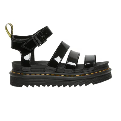 Pre-owned Dr. Martens' Dr. Martens Wmns Blaire Patent Leather Strap Sandal 'black' | Women's Size 6