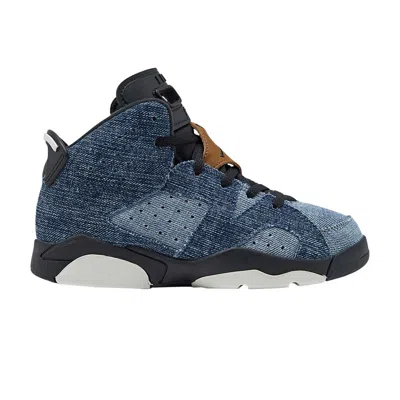 Pre-owned Air Jordan 6 Retro Ps 'washed Denim' | Blue | Kid's Size 12.5
