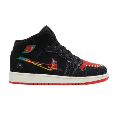 Pre-owned Air Jordan 1 Mid Se Gs 'siempre Familia' | Black | Kid's Size 4