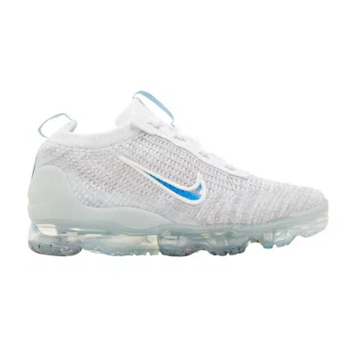 Pre-owned Nike Air Vapormax 2021 Flyknit Gs 'mismatched Swoosh - White Aura' | Kid's Size 5.5